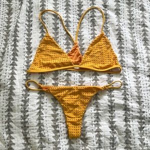 Acacia mesh tangerine two piece